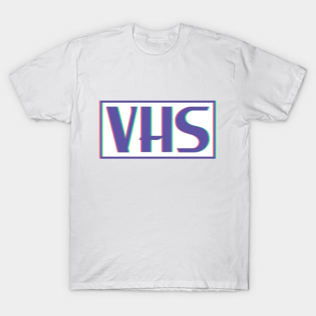 VHS - Retro VHS Logo T-Shirt by GoldenGear